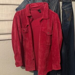 Wild Fable Vibrant hot pink Corduroy like Jacket